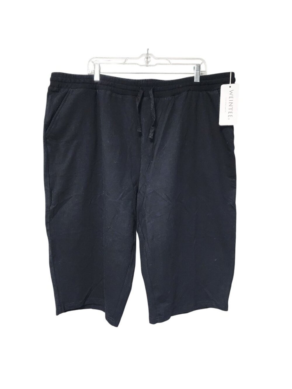 Weintee Womens Black Drawstring Shorts 3X Plus